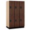 Salsbury Industries Wardrobe Locker, 45" W, 21" D, 76" H, (3) Wide, (6) Openings, Mahogany 22361MAH - alternate 1